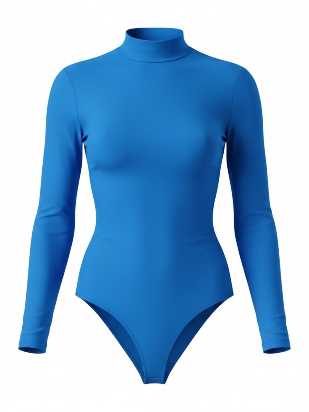 Express Royal Blue Long-Sleeve High-Neck One-Piece Swimsuit